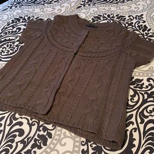 Zara - Short Sleeve Sweater Coat